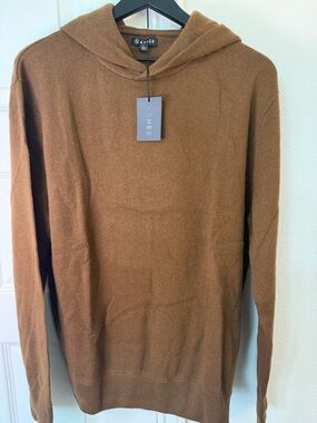 Asher Wool-Cashmere Hoodie – Cognac – Size Large – NWT